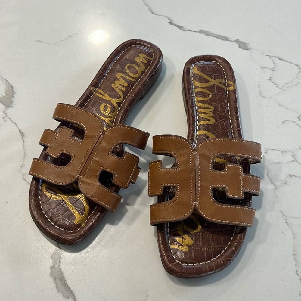 Sam Edelman Bay Sandals Brown Slides Size 6.5 - Picture 2 of 7